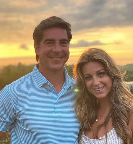 Emma DiGiovine and her husband Jesse Watters poses for a picture.